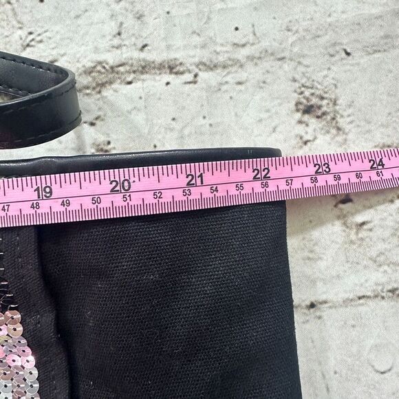 Victoria's Secret Black and Sequined Pink Red Tote Bag‎ - Picture 5 of 7